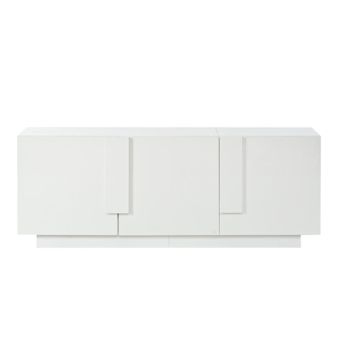 SIDEBOARD weiß mit drei Türen und höhenverstellbaren Einlegeböden 160 × 35 × 60 cm aus Spanplatte - Weiß, Holzwerkstoff (160/60/35cm) - Luhomfu