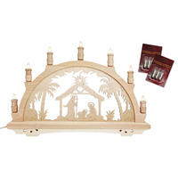 SCHWIBBOGEN Heilige Familie 7-flammig - Multicolor, Holz (0.1/1/0.1cm) - Dekoteam24