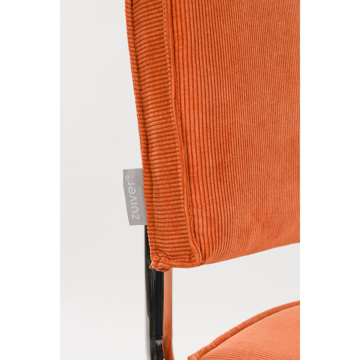 ESSZIMMERSTUHL Ridge Kink Rib Orange - 2 er Set - Orange, Textil (48/85/50cm) - Zuiver