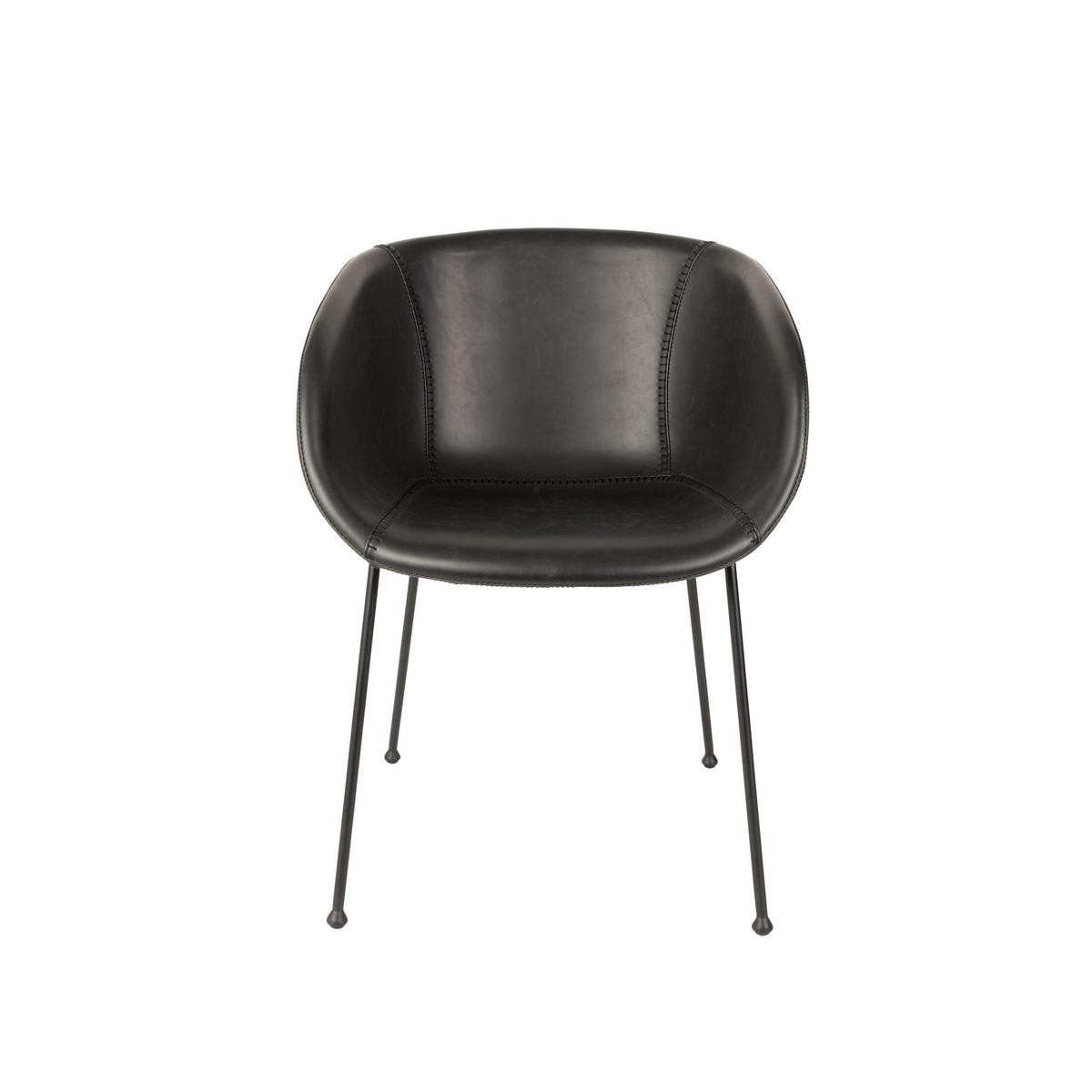 ESSZIMMERSTUHL Feston Schwarz - 2 er Set - Schwarz, Kunststoff (56.5/77/55cm) - Zuiver