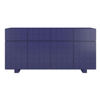 SIDEBOARD Cubo Long, Geometrische 3D Fronten, 169 cm, Marineblau - Dunkelblau, Holz/Holzwerkstoff (168.9/83.8/41.8cm) - Skandica