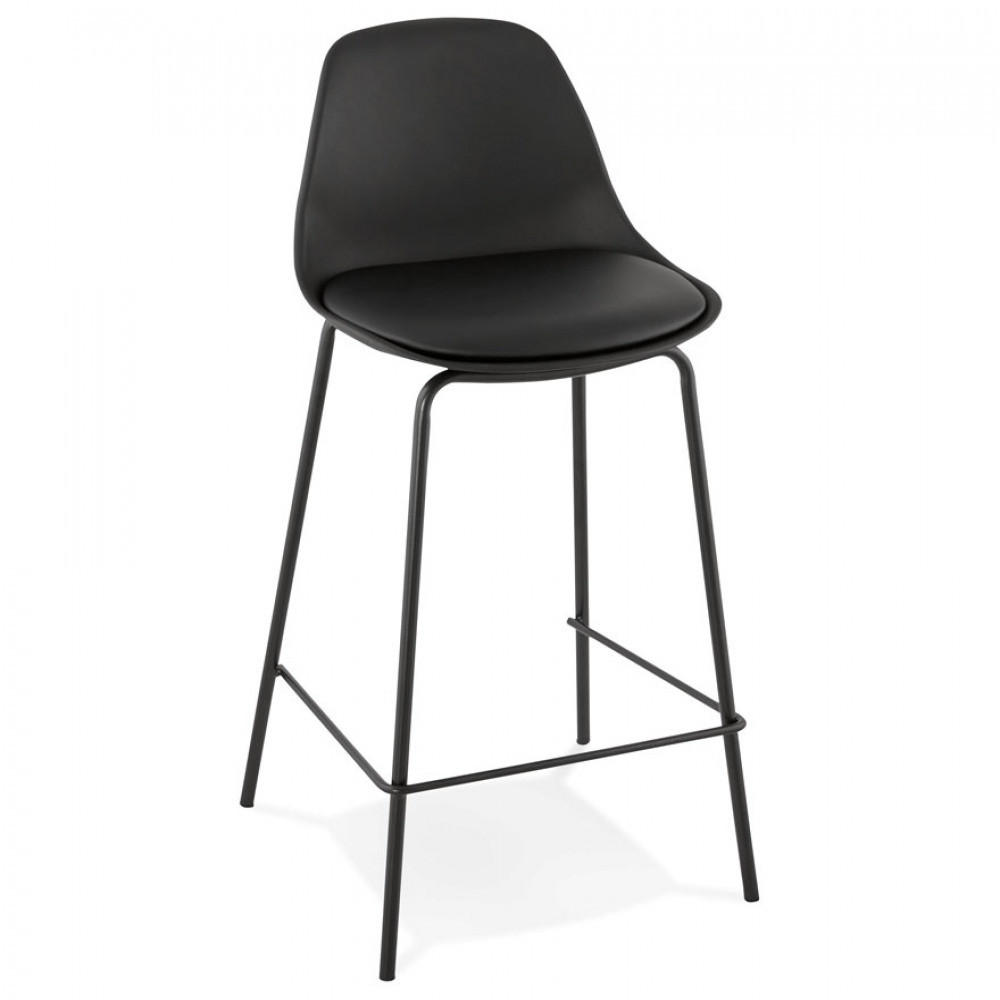 BARHOCKER Schwarz 41.5x86.5x42cm - Schwarz, Kunststoff/Metall (41.5/86.5/42cm) - AlterEgo