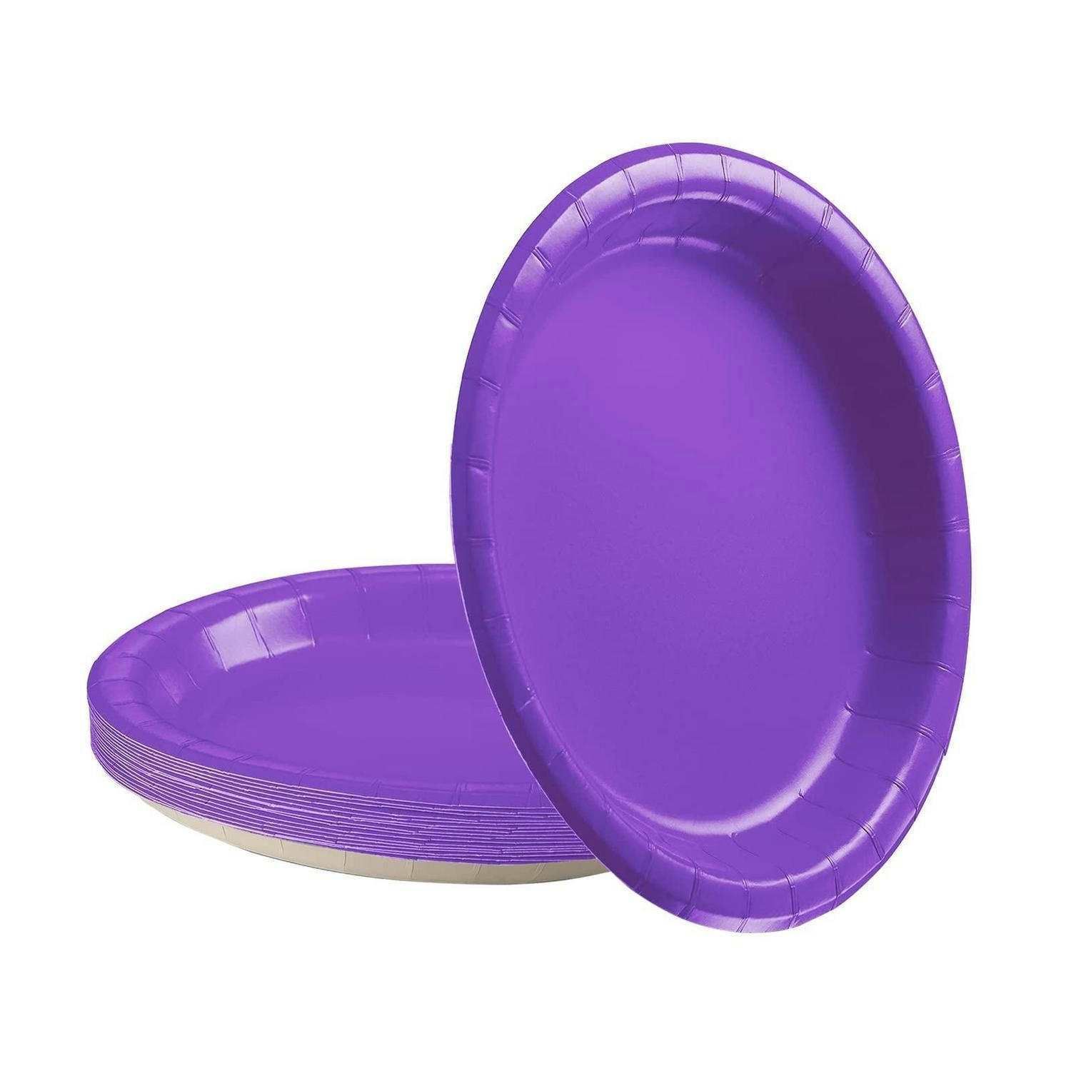 PAPPTELLER 16-teiliges Set 18 cm Dunkelviolett - Lila, Papier (17.8/1/17.8cm)