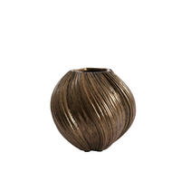 VASE Yatung Bronze Ø34/32 cm - Bronzefarben, Stein (32cm) - Light & Living