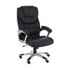 CHEFSESSEL Lederlook schwarz - Schwarz/Grau, Kunststoff/Textil (72/115/52cm) - CLP
