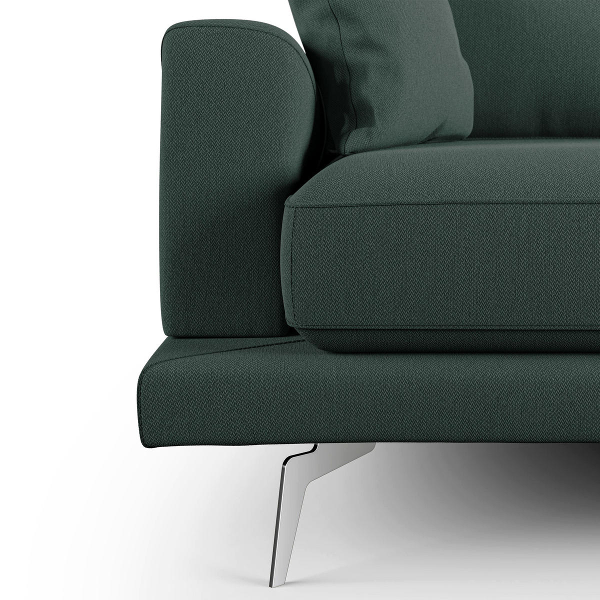 LINEARSOFA Dorian - Grün, Textil (198/88/93cm) - Divani.store