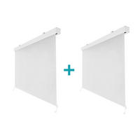 MARKISEN für Pergola VADA 2er-Set, weißes Aluminium, H.250 x B.180cm - Weiß, Metall (180/250/180cm) - Cazeboo