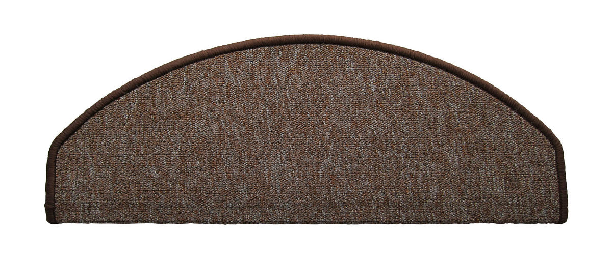 STUFENMATTE Set. 15 Stück "Napoli" Flachgewebe uni Braun 24 x 65 cm - Braun, Textil (24/65/4cm) - oKu-Tex