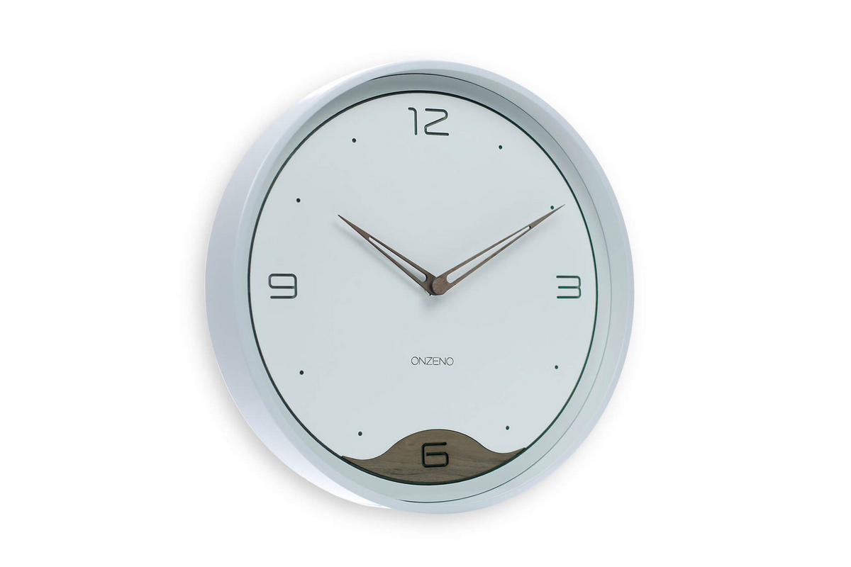 WANDUHR Design Weiß 31/31 cm - Weiß, Holzwerkstoff (1.14/30.5/4cm) - ONZENO
