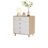 KOMMODE 80/54/90 cm mit 4 Schubladen und Kippschutz in Weiß/Natur - Naturfarben, Holzwerkstoff (54/90/80cm) - BEAOK