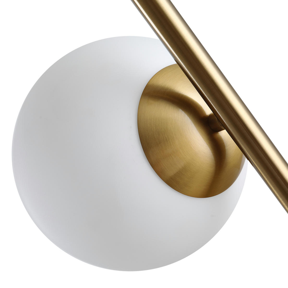 STEHLAMPE, Stahl+Glas, Golden+Weiß - Goldfarben/Weiß, Metall (39/28/165cm) - HOMCOM
