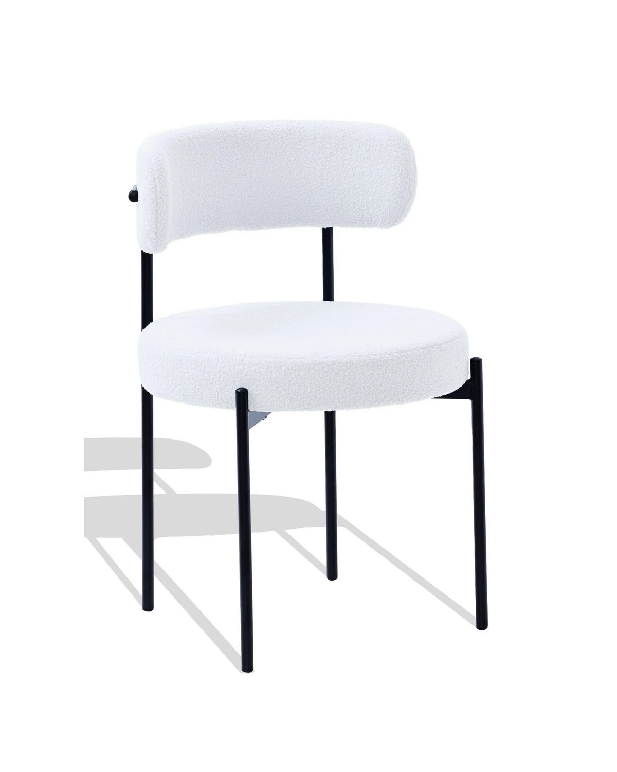 PLÜSCHSAMTSTUHL Textil Weiß - Weiß, Textil (52/78/55cm) - Nest Dream