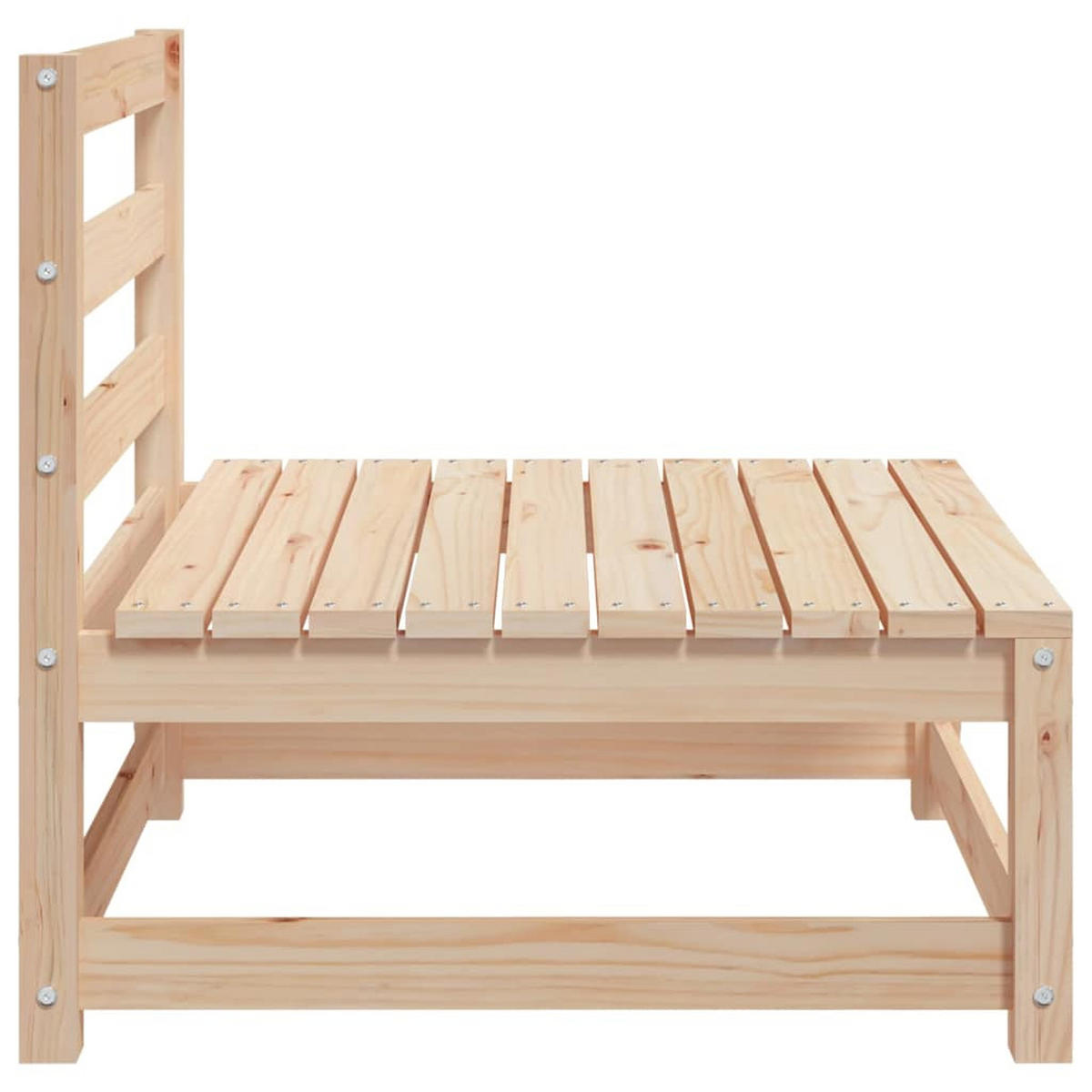 GARTENSOFAS Ohne Armlehnen 2er Set 70/70/67 Cm Massivholz Kiefer - Braun, Holz (70/67/70cm) - vidaXL