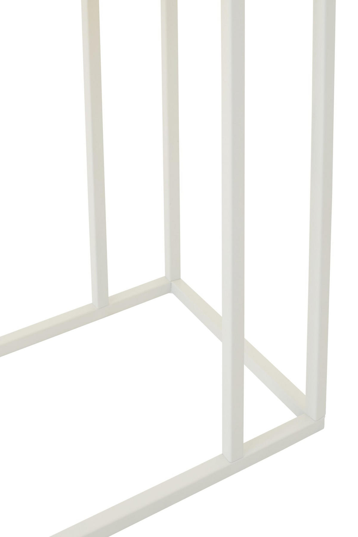 BEISTELLTISCH RECHTECKIG - Weiß, Metall (47.5/29.5/60.5cm) - J-Line