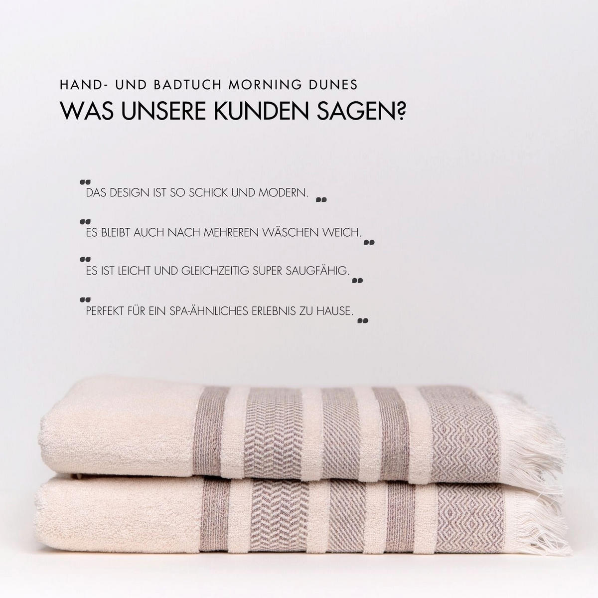 FROTTIERSET Morning Dunes 4-teilig, Baumwolle - Beige, Textil (70/140cm) - SOWL