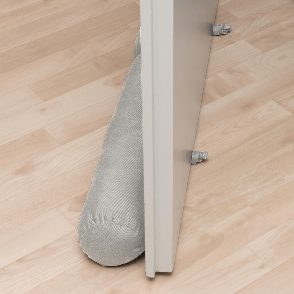 ZUGLUFTSTOPPER Viento 10x100cm Hellgrau - Hellgrau, Textil (10/100cm) - Beautissu 