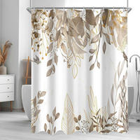 DUSCHVORHANG Herbstblätter Grau 120 x 200 cm - Multicolor, Textil (200/120cm)