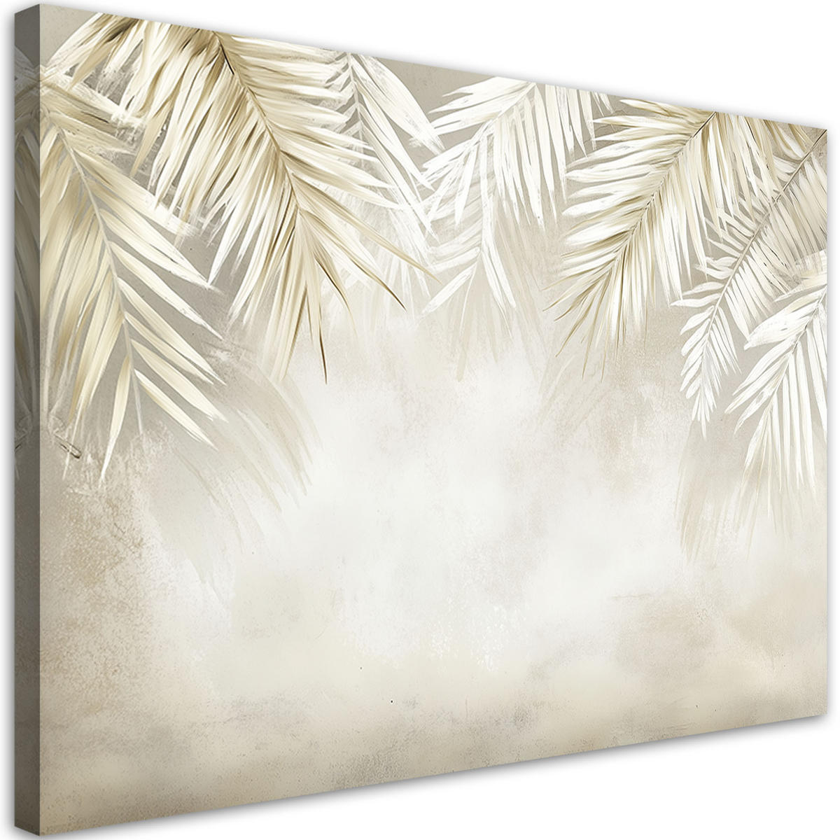WANDBILD palmblätter hängen beige - Beige, Textil (60/40cm) - Feeby