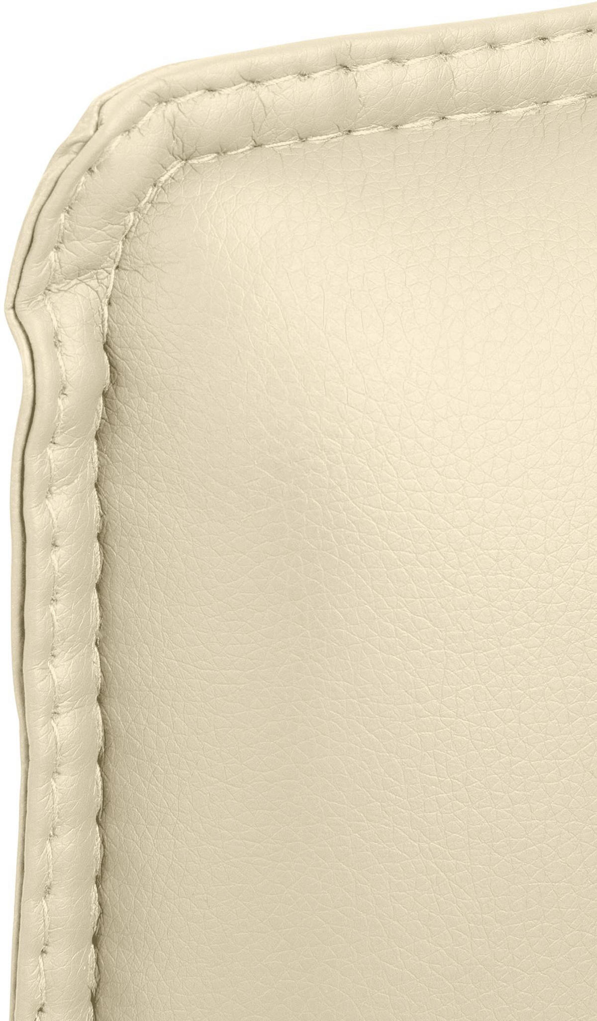 BESUCHERSTUHL SEATTLE 92x56x60 cm Creme Kunstleder - Creme, Leder/Metall (56/92/60cm) - DELUKE