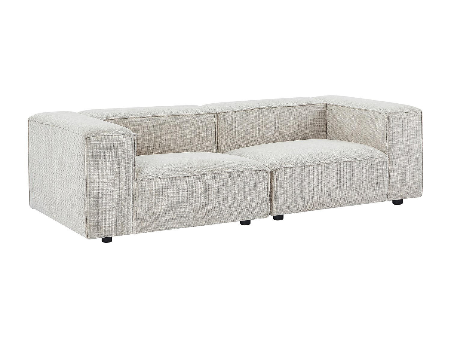 MODULIERBARES Sofa - 3 Personen - stoff - beige Ruzolo - Beige, Textil/Metall (242/67/105cm) - Vente-Unique