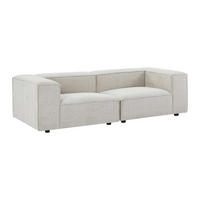 MODULIERBARES Sofa - 3 Personen - stoff - beige Ruzolo - Beige, Textil/Metall (242/67/105cm) - Vente-Unique
