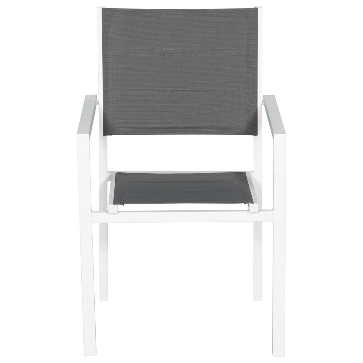 STÜHLE Weiß und grau 6er-Set - Weiß, Kunststoff (56.5/90/57cm) - Happy Garden