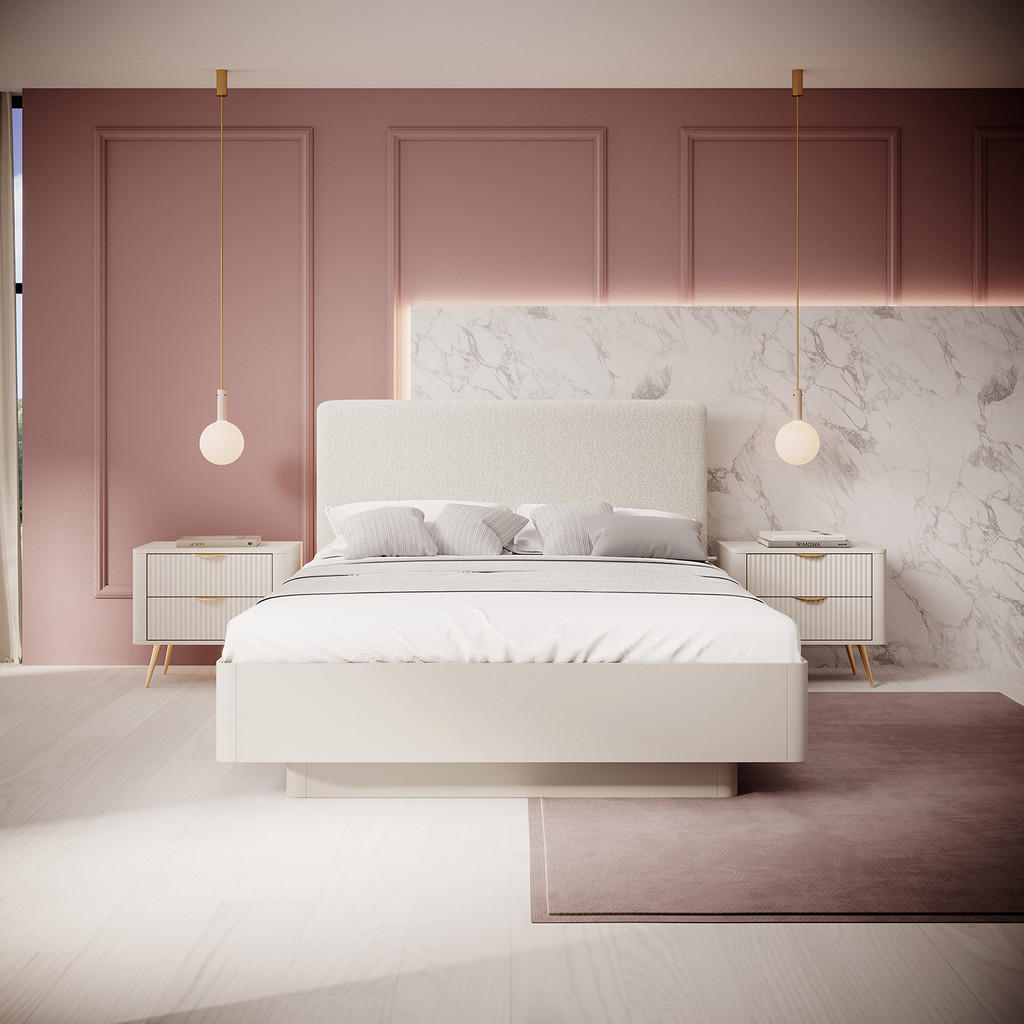 Thumbnail - Feldmann-Wohnen Bett, Beige, Holz, Rechteckig, 160x200 cm, Schlafzimmer, Betten, Polsterbetten