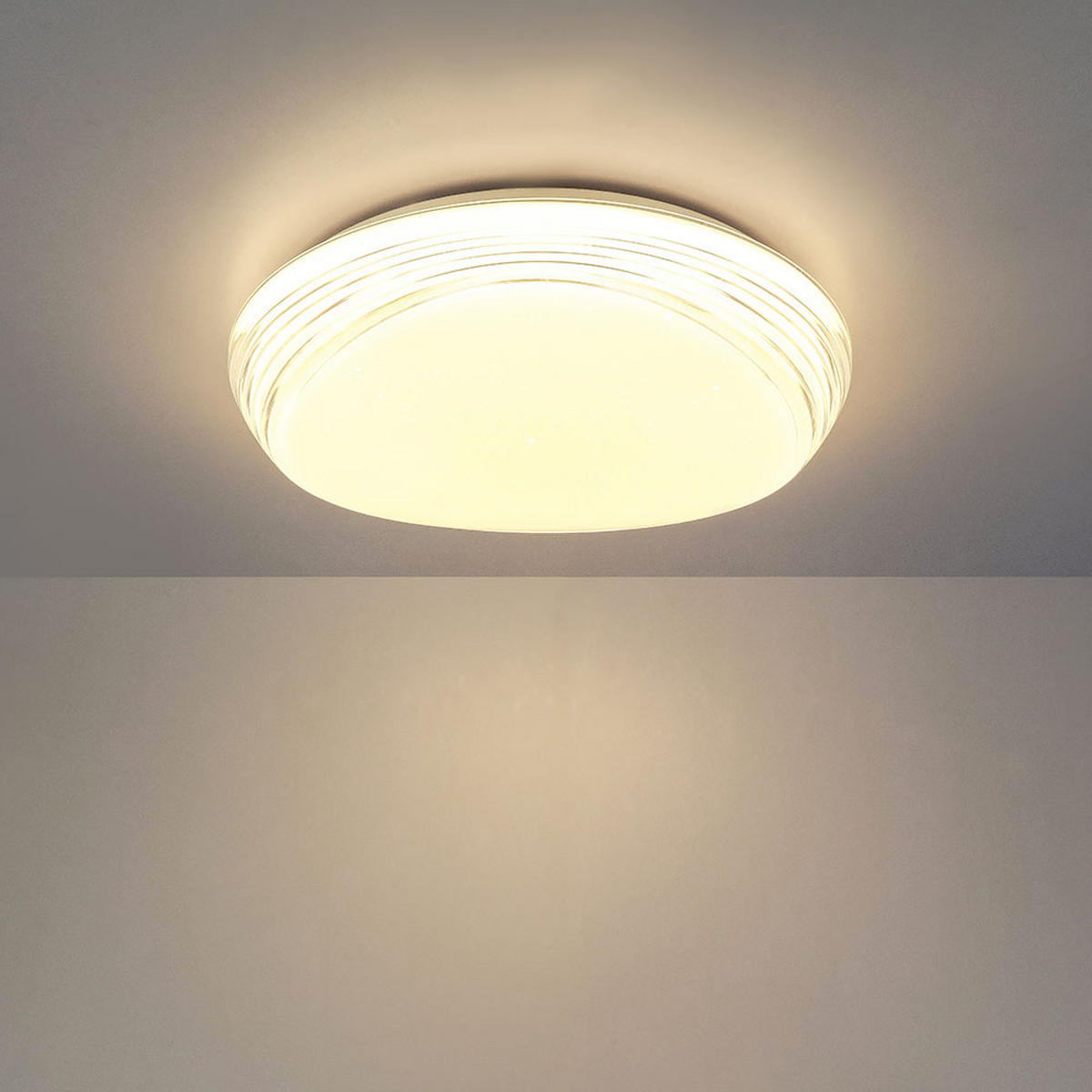 LED DECKENLEUCHTE LUCAS Weiß Opal - Weiß, Metall (55/55/10cm)