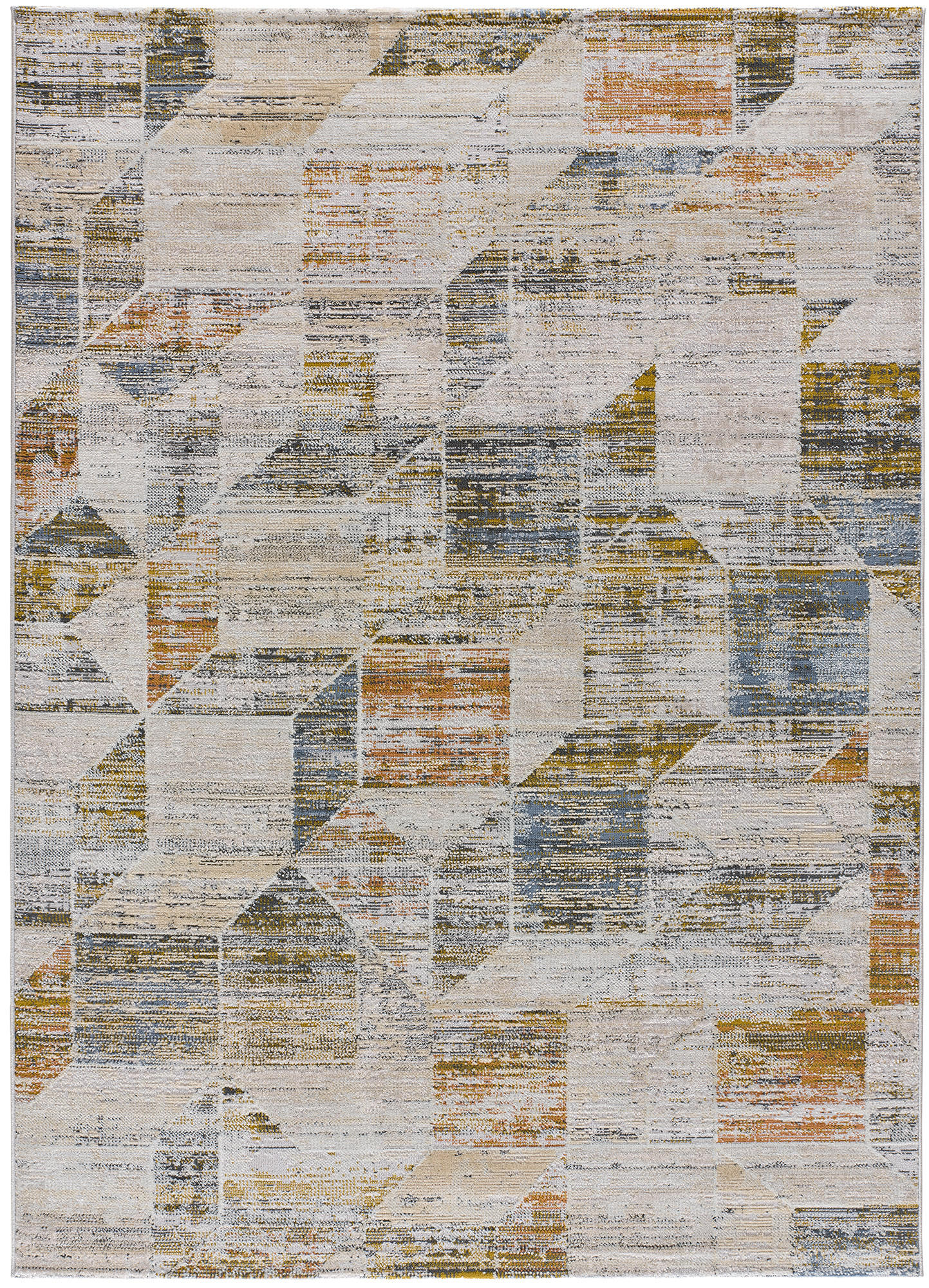 VINTAGE-TEPPICHE Beige Kilis 115/170 cm - Pastellblau/Beige, Naturmaterialien/Textil (115/170cm) - Atticgo