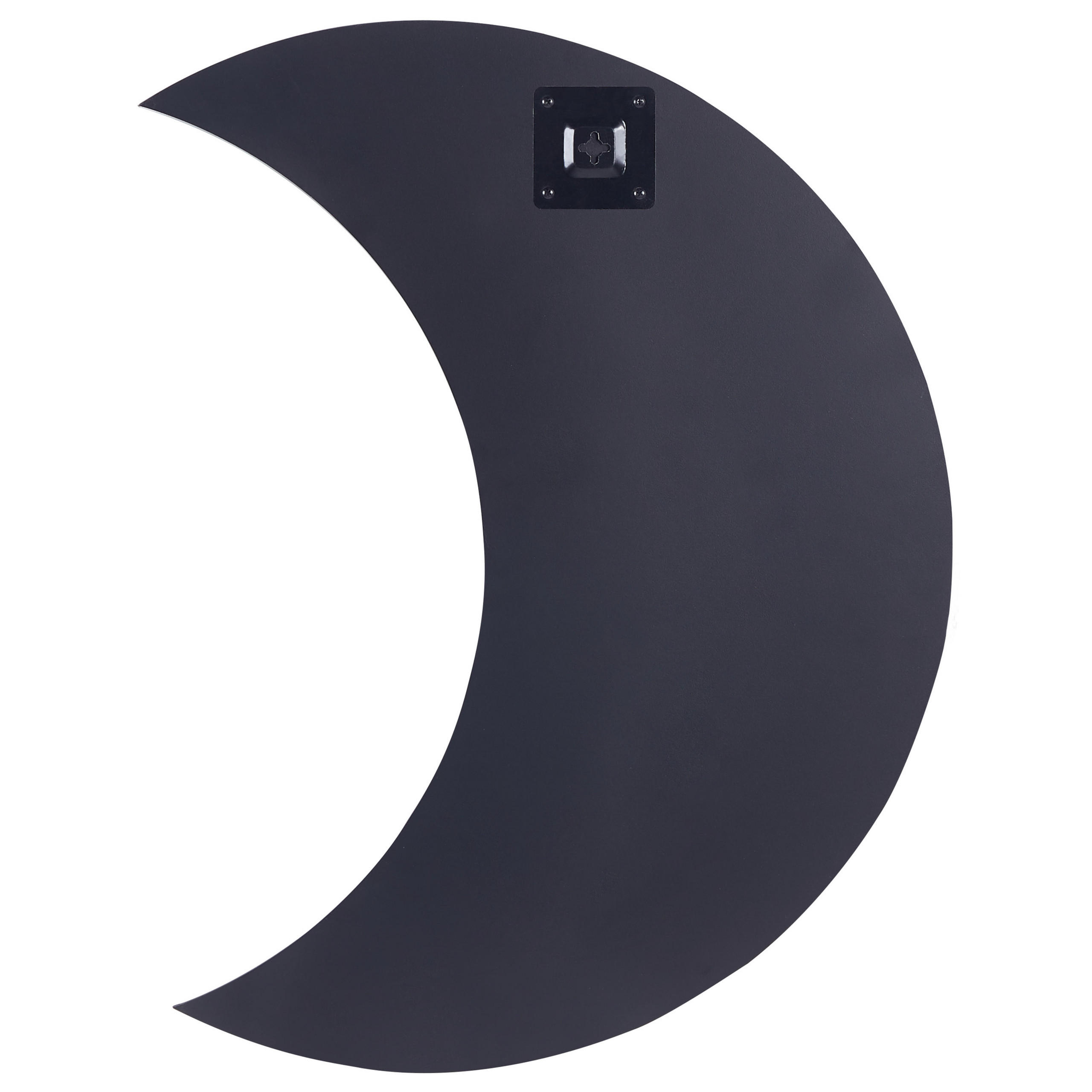 WANDSPIEGEL silber Halbmondform 40/60 cm Pesmes - Silberfarben, Glas (40/60/1cm) - Beliani