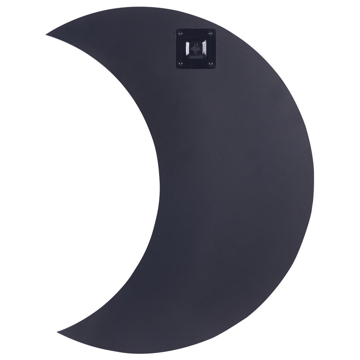 WANDSPIEGEL silber Halbmondform 40/60 cm Pesmes - Silberfarben, Glas (40/60/1cm) - Beliani