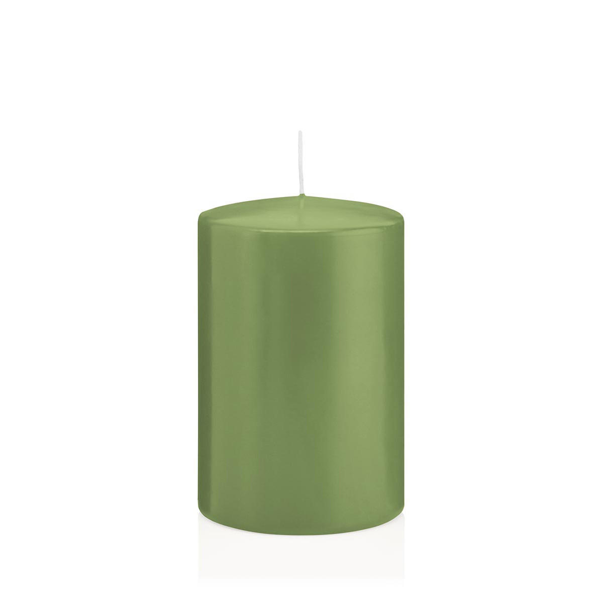 STUMPENKERZEN Pastell Grün Aloe Vera Ø 98 x 150 mm, 6 Stück - Pastellgrün, Paraffin (10/15cm) - Wiedemann Kerzen