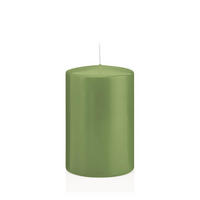 STUMPENKERZEN Pastell Grün Aloe Vera Ø 98 x 150 mm, 6 Stück - Pastellgrün, Paraffin (10/15cm) - Wiedemann Kerzen