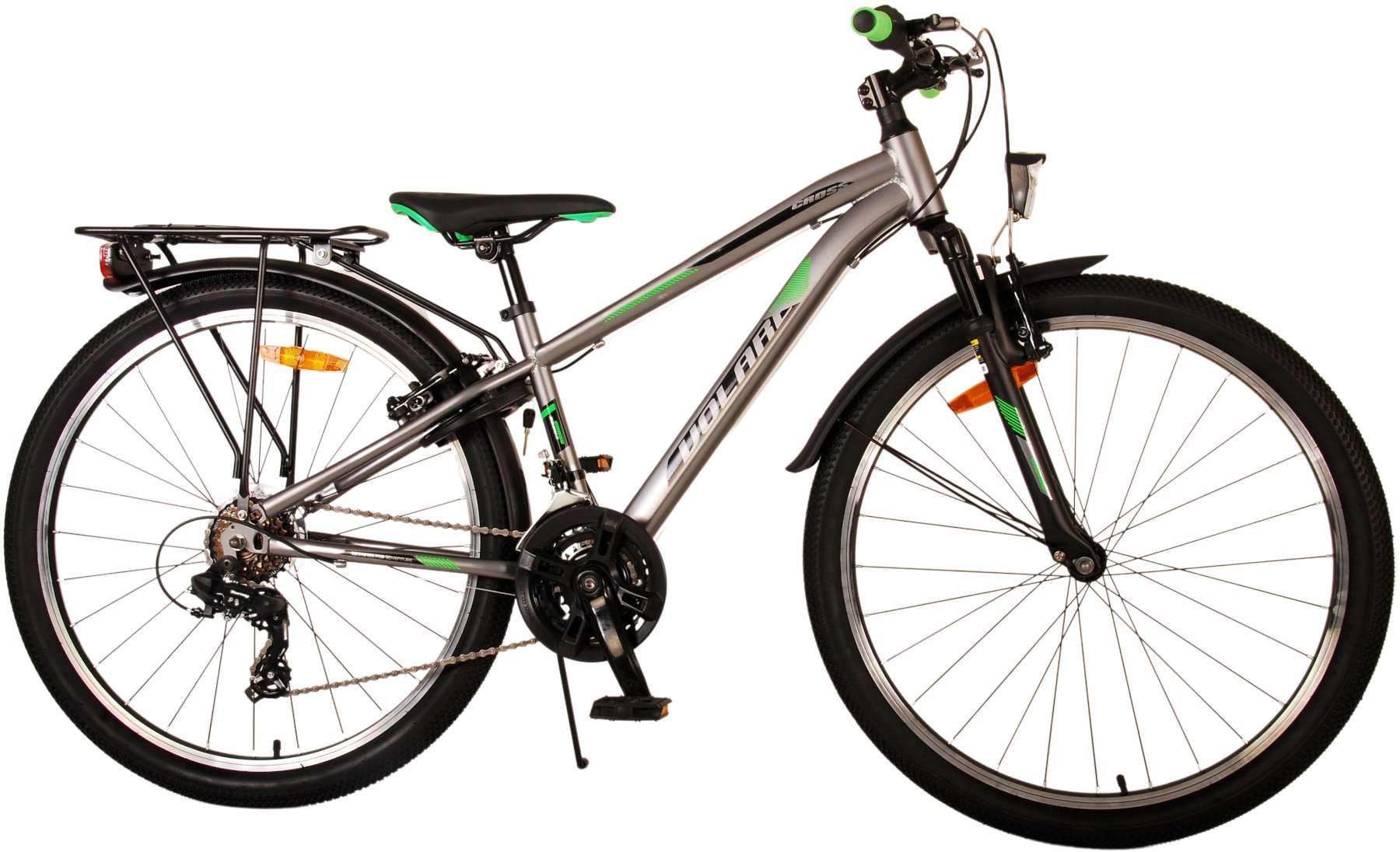 KINDERFAHRRAD Cross - Jungen - 2 Handbremsen - 26 Zoll - Grau - Grau, Metall (77cm) - TPFSports