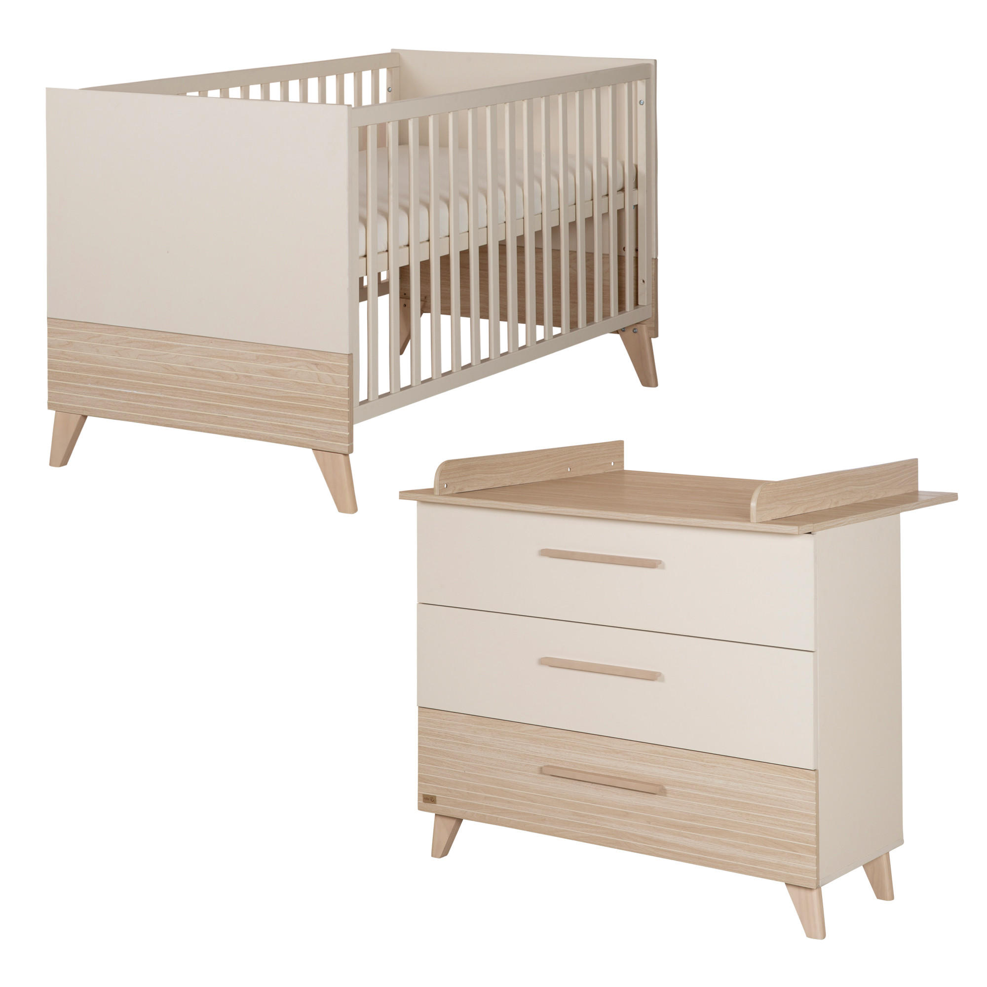 BABYMÖBEL-SET Sidney 2-teilig - Kaschmir, Holz/Holzwerkstoff (110/98/75cm) - Roba