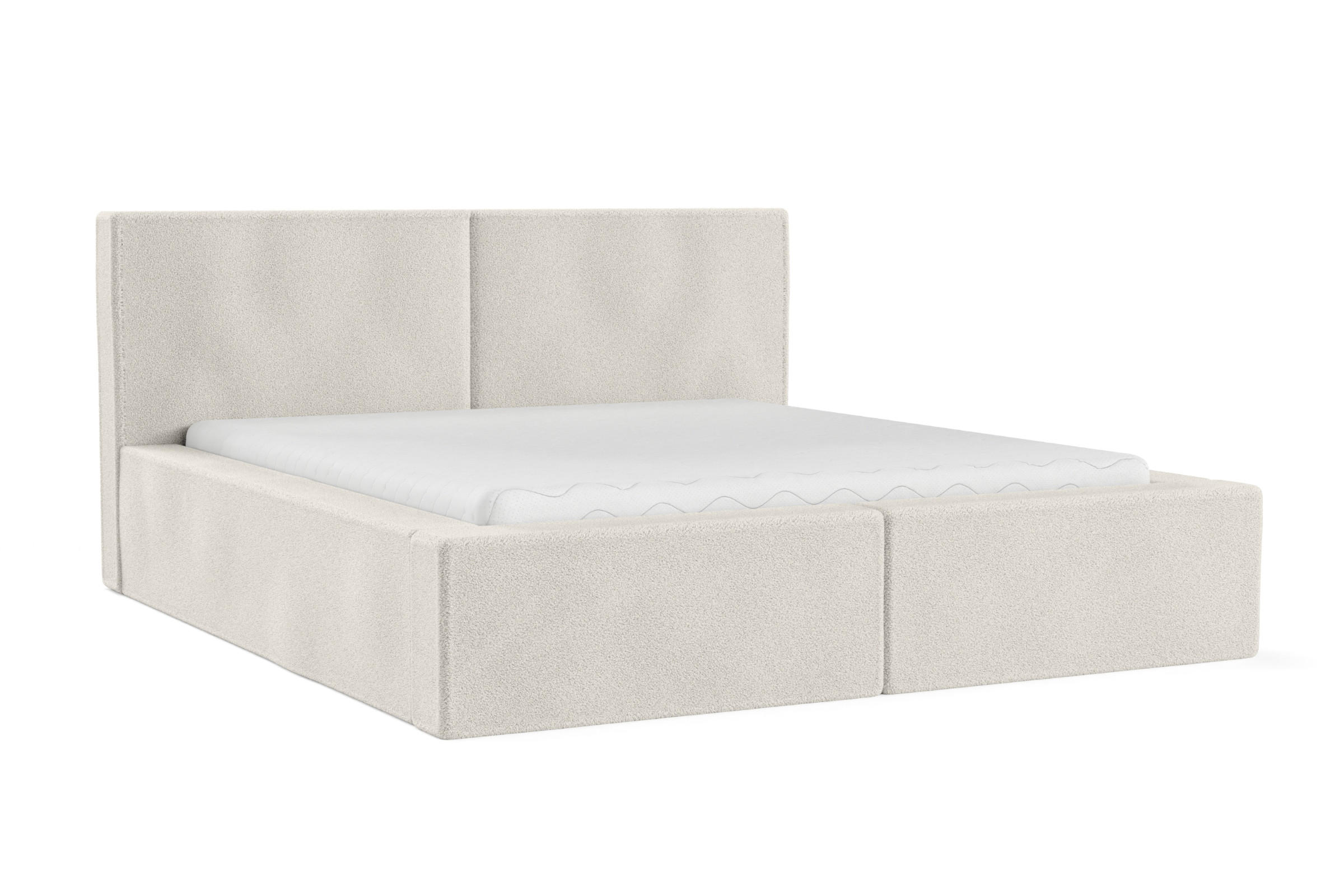 Deine Möbel 24 Polsterbett Creme 140x200 cm