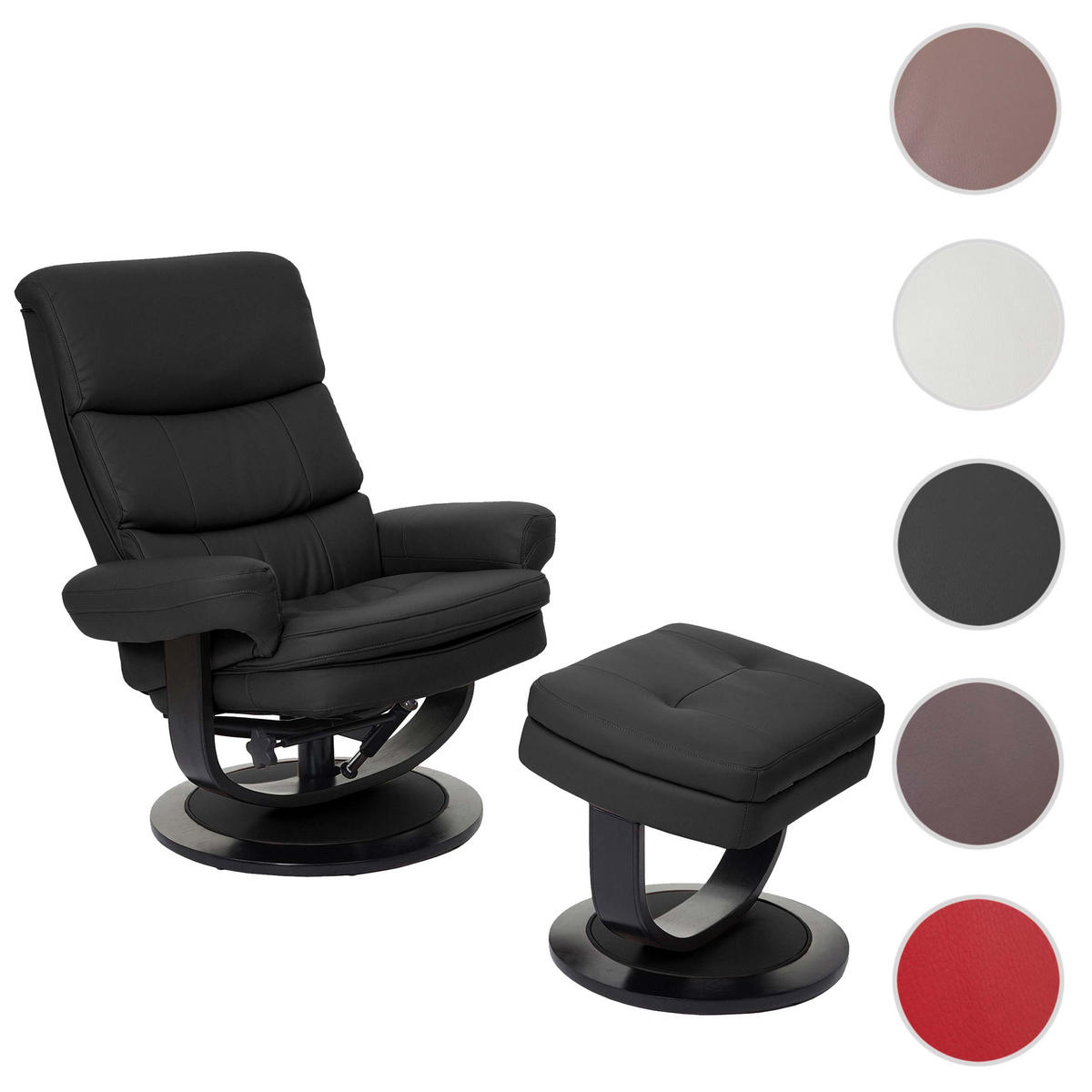 RELAXSESSEL Schwarz - Schwarz, Textil (84/107/120cm) - MCW