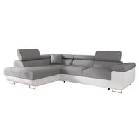 ECKSOFA Torezio, Seite: Links - Weiß, Holz/Textil (274/203cm) - MIRJAN24