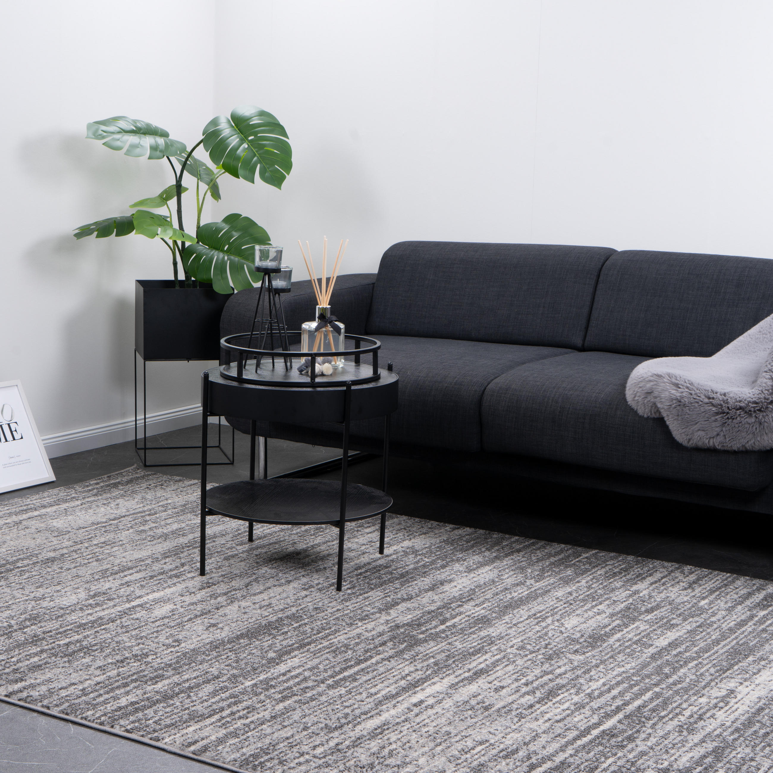 VINTAGE-TEPPICH MILANO 120/170 cm Taupe - Dunkelgrau, Naturmaterialien/Textil (120/170cm) - Consilio Concept