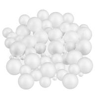 72XSTYROPORKUGELN - Weiß, Kunststoff (7/7/7cm) - Relaxdays