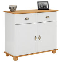 APOTHEKERKOMMODE COLMAR - Weiß/Braun, Holz (91/79/39cm) - IDIMEX