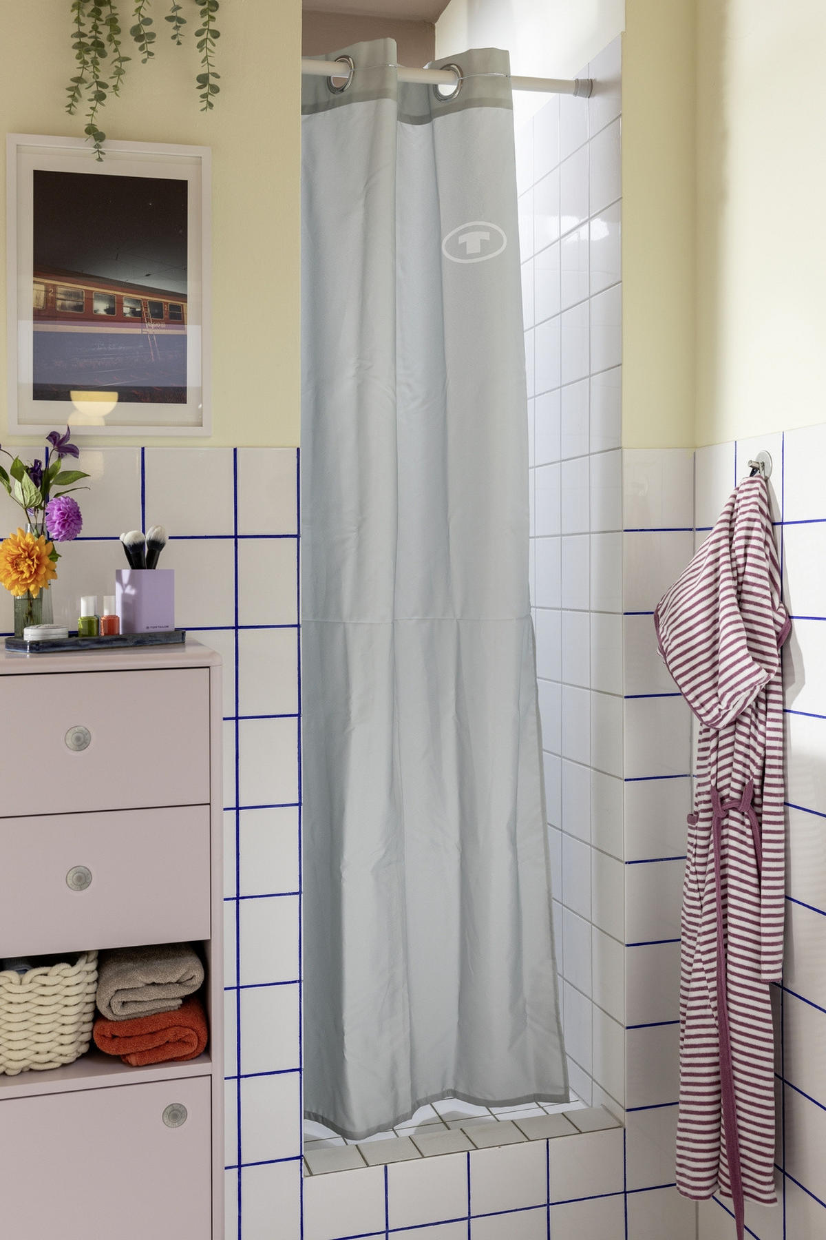 DUSCHVORHANG Polyester - Grau, Textil (180/200cm) - Tom Tailor