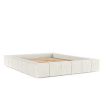 POLSTERBETT Kea mit Stauraum 160/200 cm Creme im Modesto Stoff - Creme/Schwarz, Holz/Holzwerkstoff (160/200cm) - AltaBeds