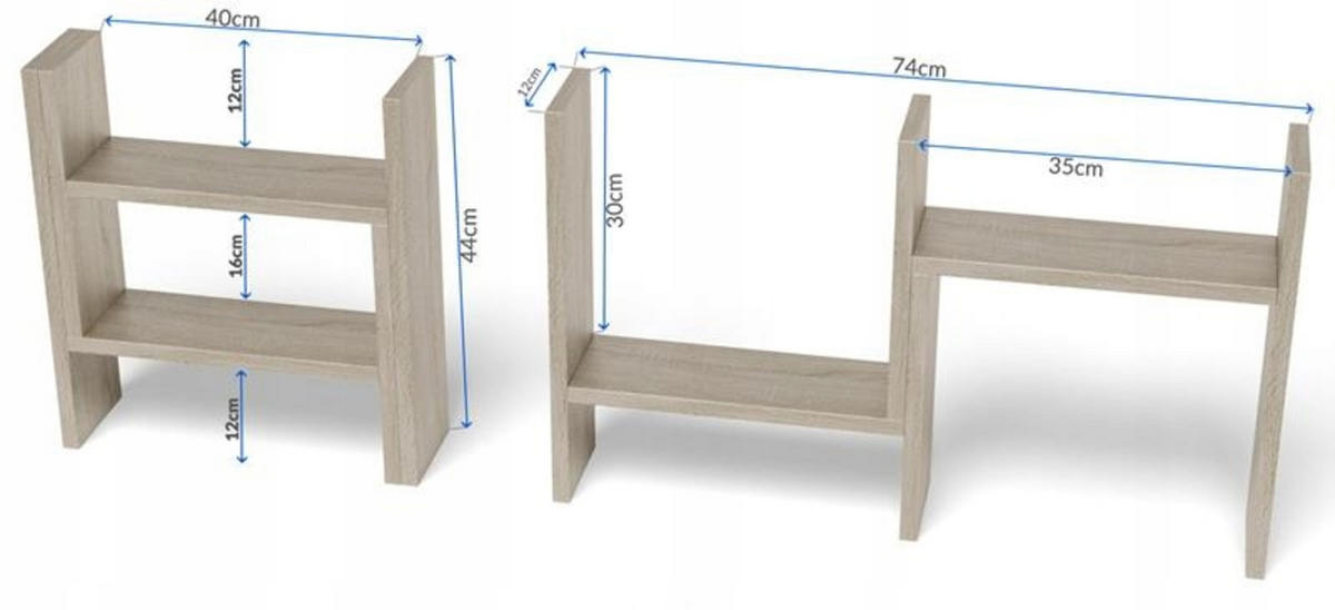 KÜCHENREGAL EX3 ausziehbar Sonoma Eiche 40/12/44 cm - Sonoma Eiche, Holzwerkstoff (40/44/12cm) - Matkam Möbel