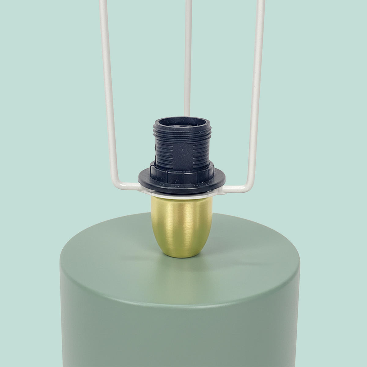 TISCHLAMPE Einfarbig Pilzform Metall E14 - Grün, Metall (25/25/40cm) - Relaxdays