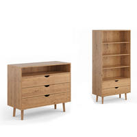 ARBEITSZIMMER-SET 2-tlg Simona Eiche Natur 200 / 40 / 180cm - Eichefarben, Holz (200/180/40cm) - Feldmann-Wohnen