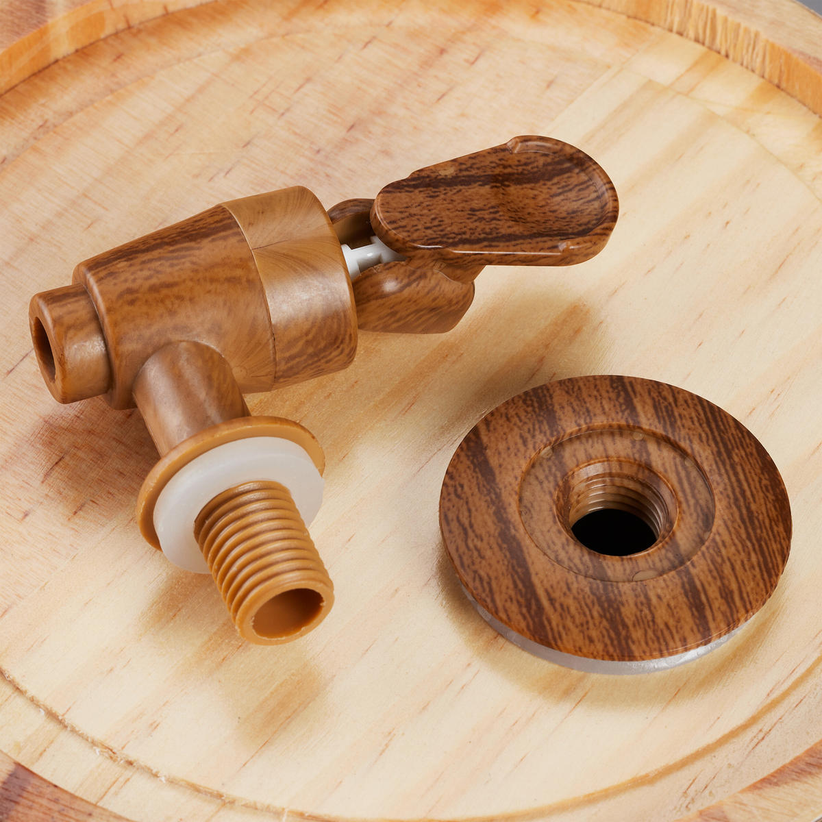 SUD pálenky - svetlohnedá, kov/drevo (18.5/25/27cm) - Relaxdays