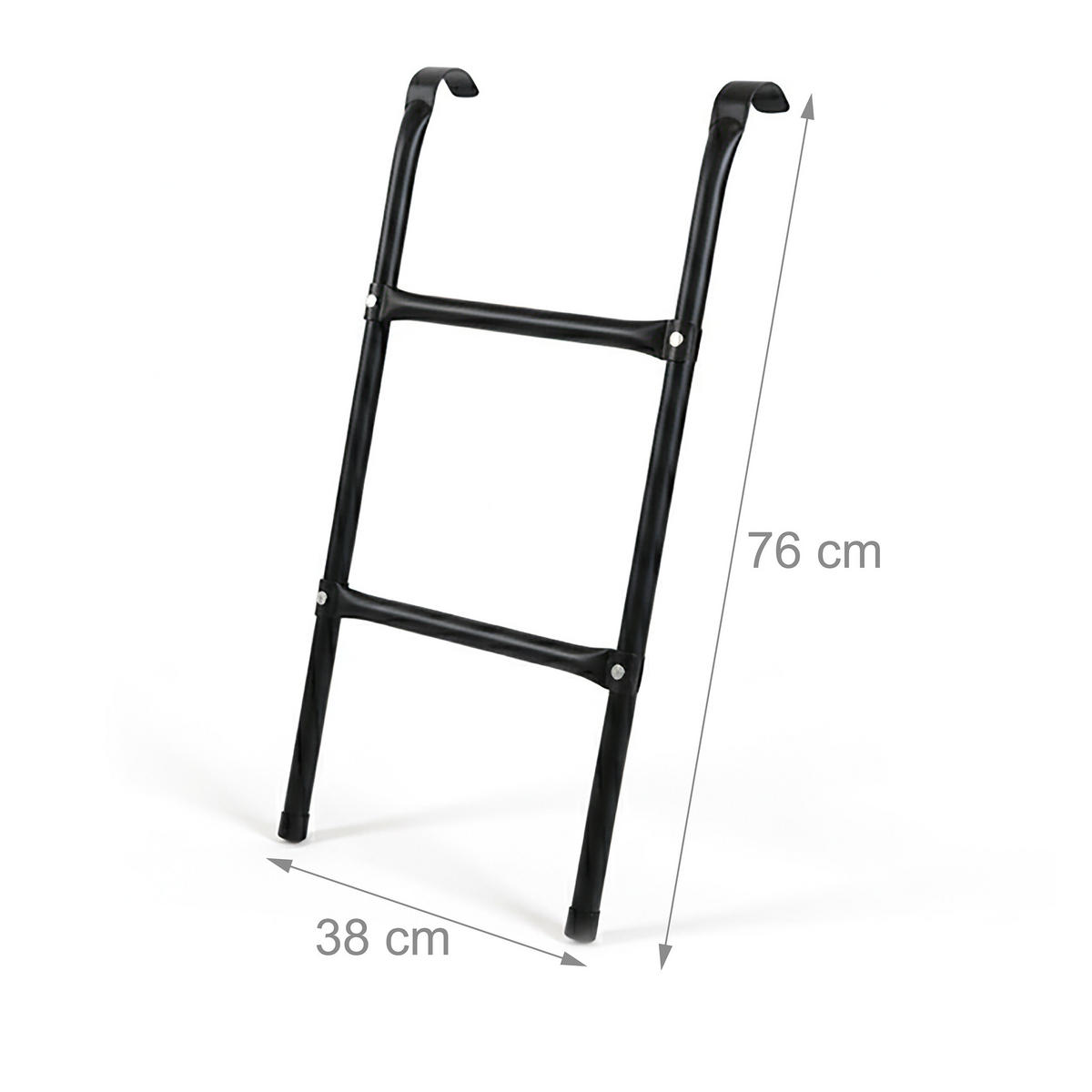 TRAMPOLIN-LEITER - Schwarz, Kunststoff/Metall (38/5.5cm) - Relaxdays