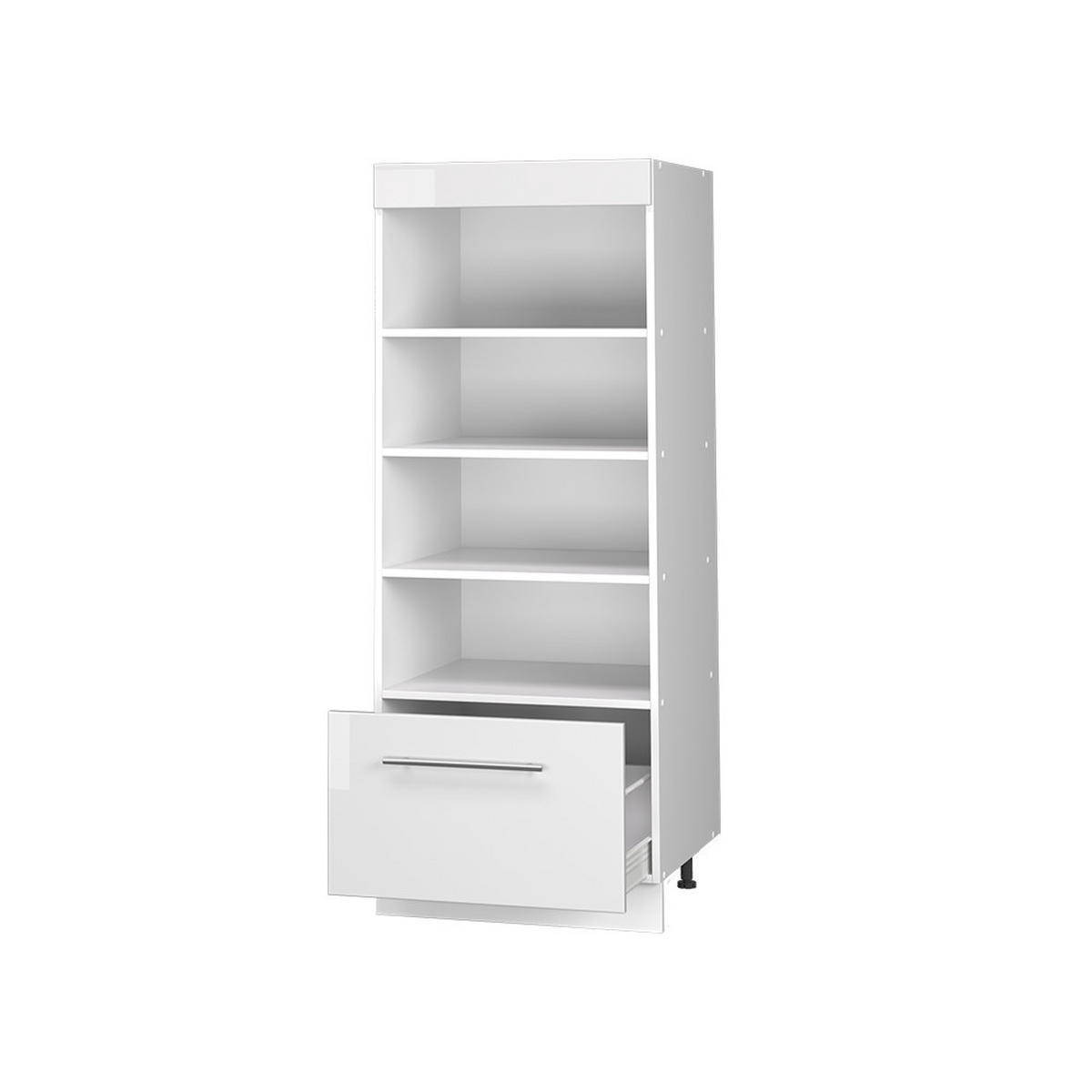KÖKSHYLLA Fame-Line, Vit högblank/Vit, 60 cm - Vit/Vit högglans, Träbaserade material (60/153.6/58.1cm) - Vicco