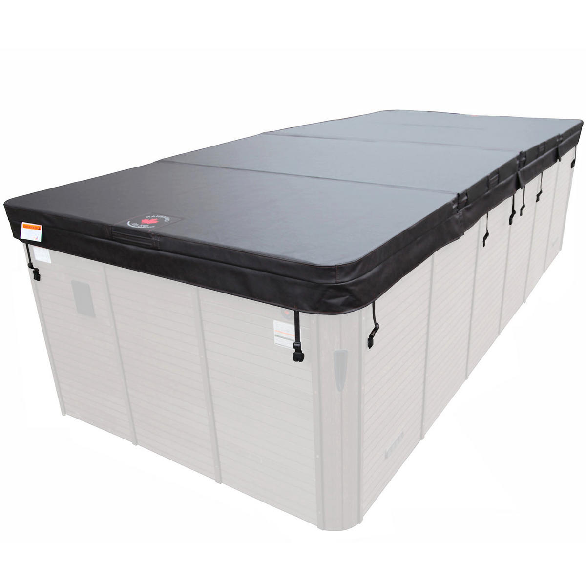 WHIRLPOOL ISOLIERABDECKUNG St. Lawrence 6m Swim Spa Abdeckung braun - Braun, Leder (228/594cm) - Canadian Spa Company